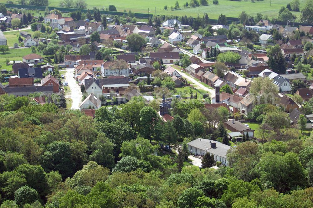 Großwudicke from above - Villagescape of Grosswudicke with the 750 year old church