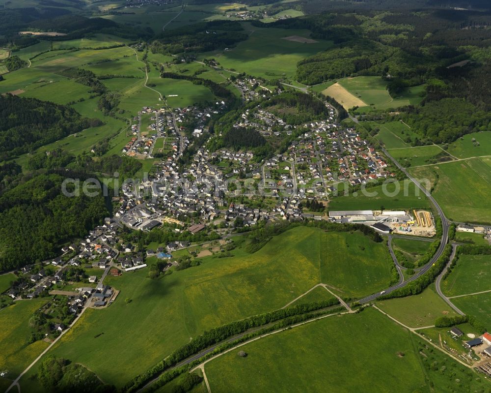 Aerial photograph Kempenich - View of Kempenich in Rhineland-Palatinate