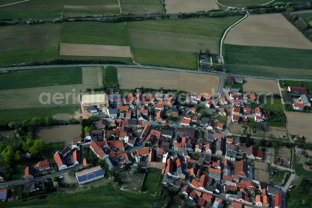 Aerial image Kettenheim - Village view from Kettenheim is a municipality in the district Alzey-Worms in Rhineland-Palatinate