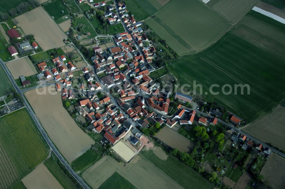 Aerial image Kettenheim - Village view from Kettenheim is a municipality in the district Alzey-Worms in Rhineland-Palatinate