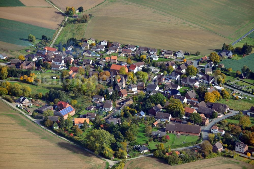 Lüerdissen from the bird's eye view: View of the village Lüerdissen in the state Lower Saxony