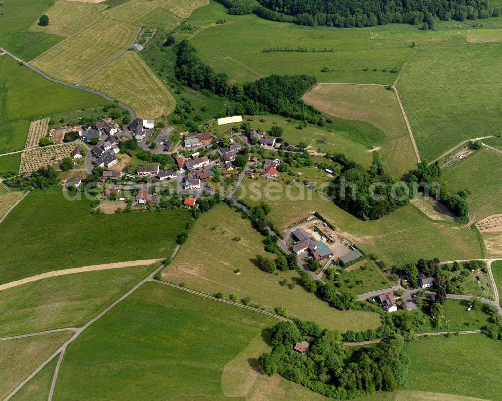 Ölsen from the bird's eye view: View of Oelsen in the state of Rhineland-Palatinate