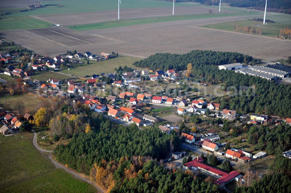 Doberlug-Kirchhain OT Lugau from above - Dorfansicht / Stadtansicht Lugau in Brandenburg. Village / City scape of Lugau in Brandenburg.