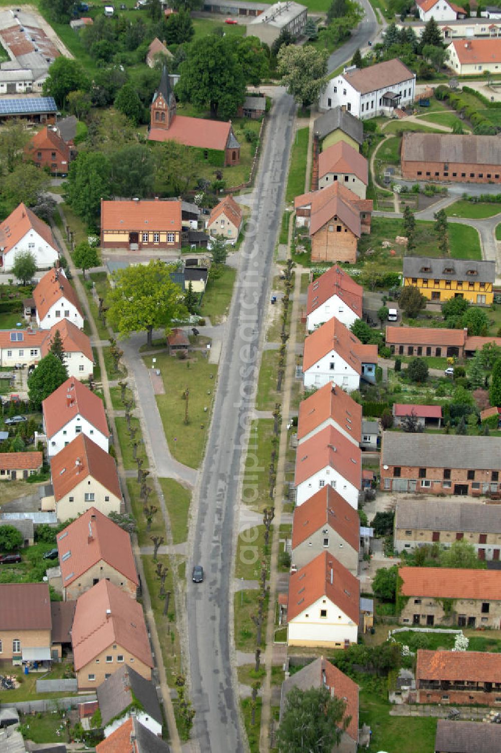 Aerial photograph Nennhausen OT Liepe - Villagescape of Liepe near by Nennhausen in Brandenburg