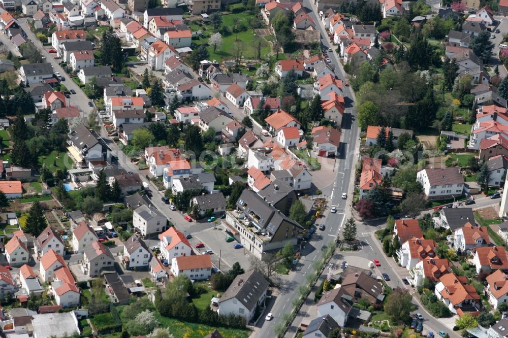 Ober-Olm from above - View of the village Ober-Olm in Rhineland-Palatinate. Ober-Olm belongs to the district Nieder-Olm