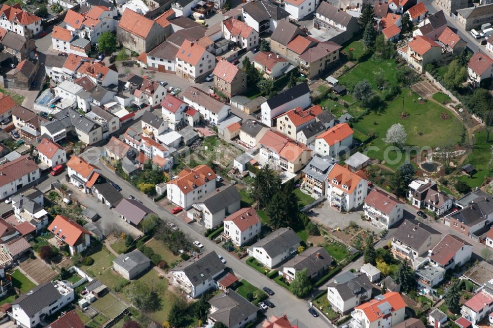 Ober-Olm from above - View of the village Ober-Olm in Rhineland-Palatinate. Ober-Olm belongs to the district Nieder-Olm