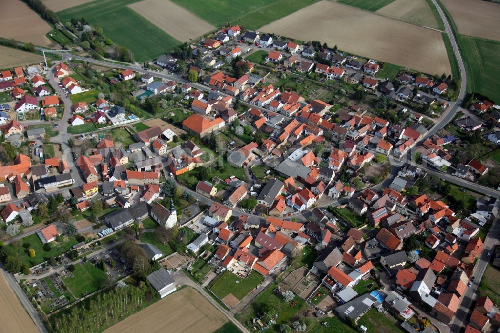 Aerial image Offenheim - Village view from Offenheim is a municipality in the district Alzey-Worms in Rhineland-Palatinate