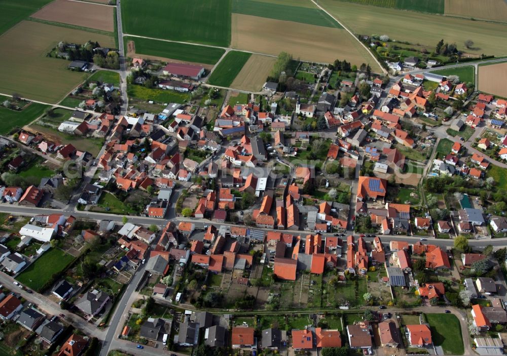 Aerial image Offenheim - Village view from Offenheim is a municipality in the district Alzey-Worms in Rhineland-Palatinate