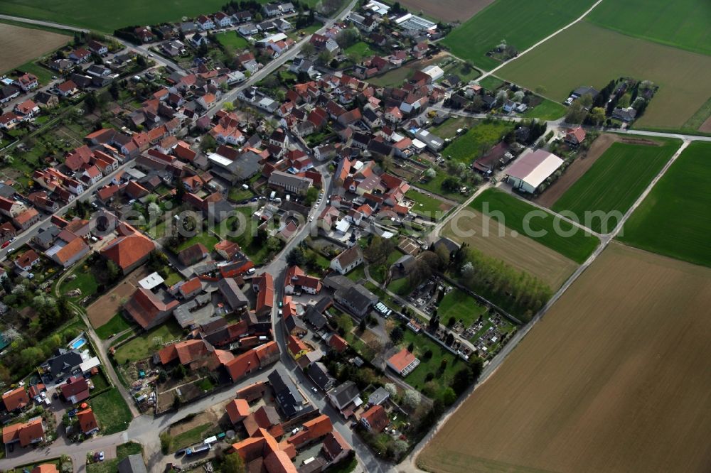 Aerial photograph Offenheim - Village view from Offenheim is a municipality in the district Alzey-Worms in Rhineland-Palatinate