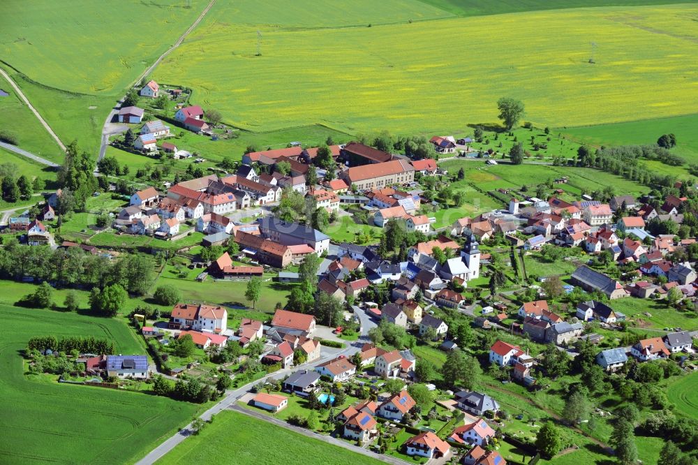 Aerial image Frießnitz - Village view of the town in Thuringia Frießnitz