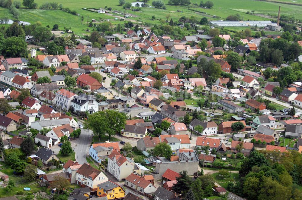 Schollene from above - Villagescape of Schollene in Saxony-Anhalt