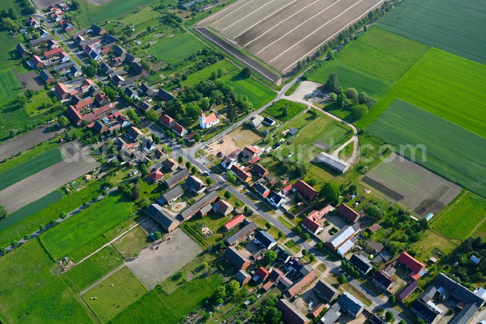 Sonnenberg from above - Village view in Sonnenberg in the state Brandenburg, Germany