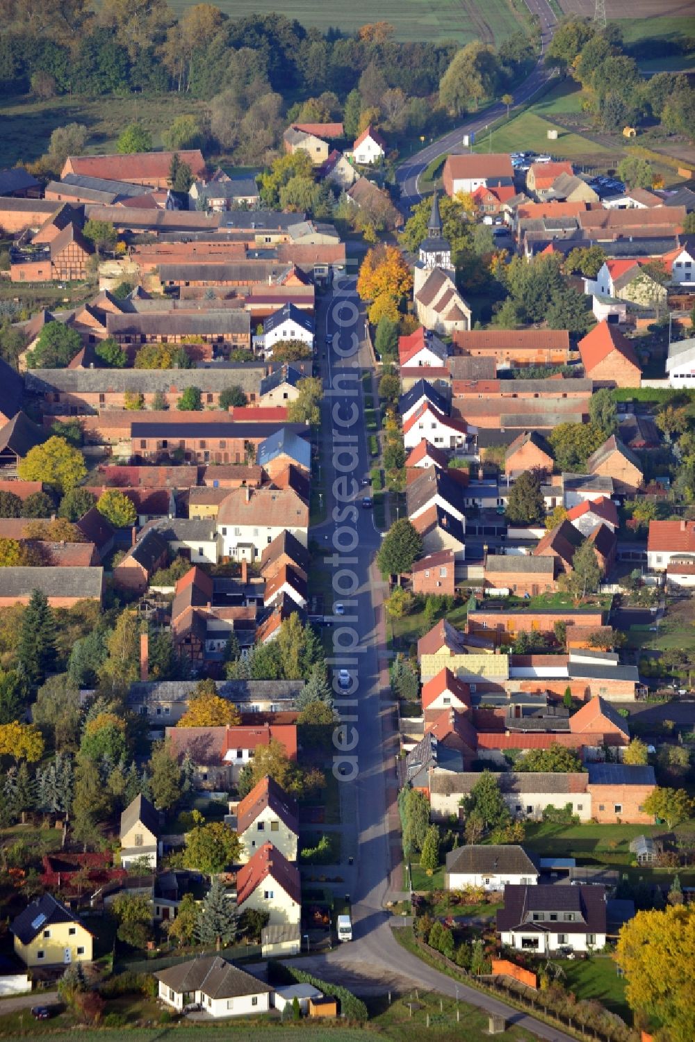 Aerial image Uchtdorf - View of the village Uchtdorf in the state Saxony-Anhalt