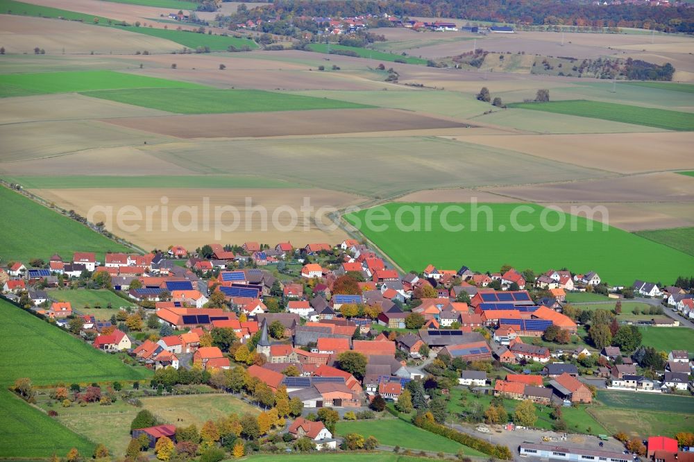 Aerial image Weddingen - View of the village Klein Döhren in the state Lower Saxony