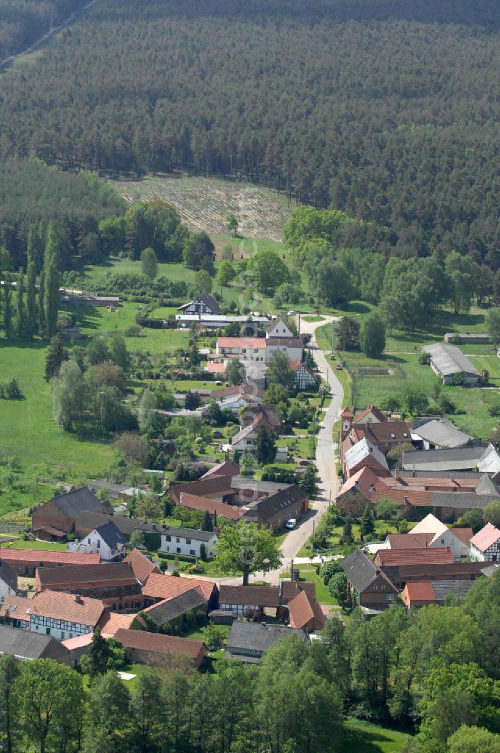 Hansestadt Gardelegen OT Ziepel from above - The village Ziepel in Saxony-Anhalt