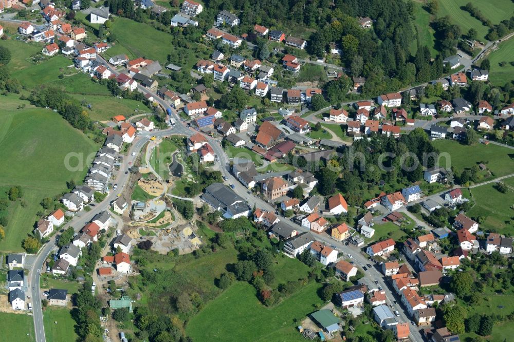 Abtsteinach from the bird's eye view: Village core in Abtsteinach in the state Hesse