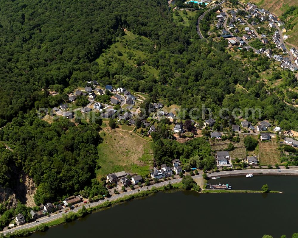 Aerial image Alf - Village core of in Alf in the state Rhineland-Palatinate