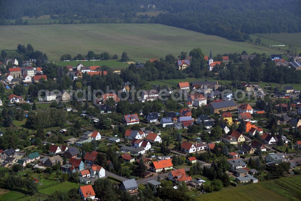 Altenhain from the bird's eye view: Village core in Altenhain in the state Saxony