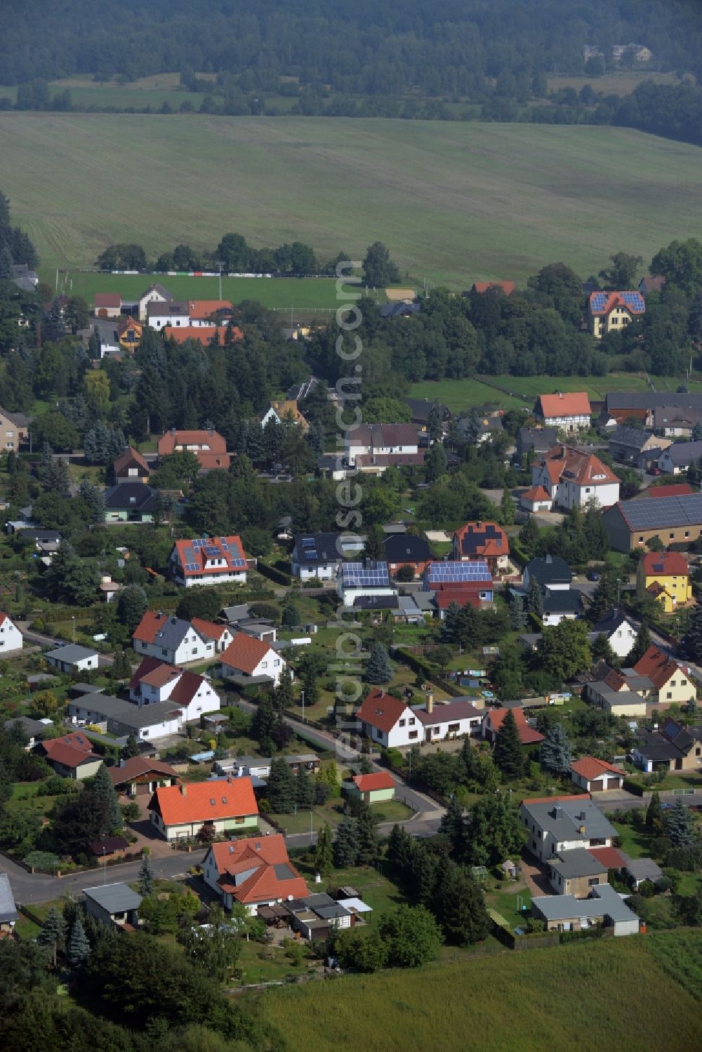 Aerial photograph Altenhain - Village core in Altenhain in the state Saxony