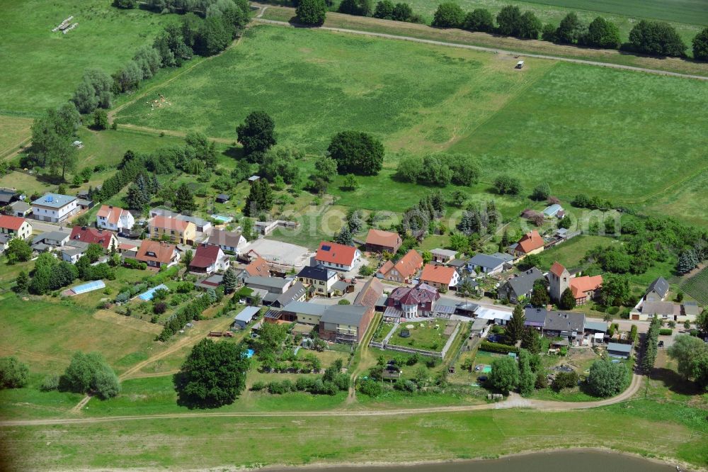 Altes Dorf, Lostau from above - Village core in Altes Dorf, Lostau in the state Saxony-Anhalt