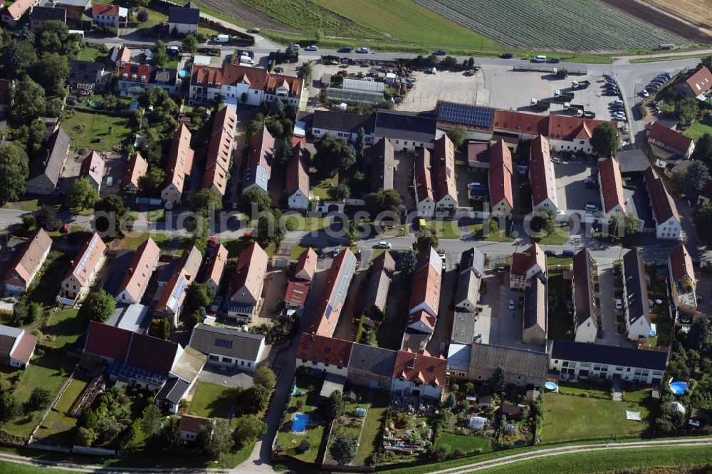 Dresden from the bird's eye view: Center of the village of Altkaditz in the Kaditz part of Dresden in the state of Saxony