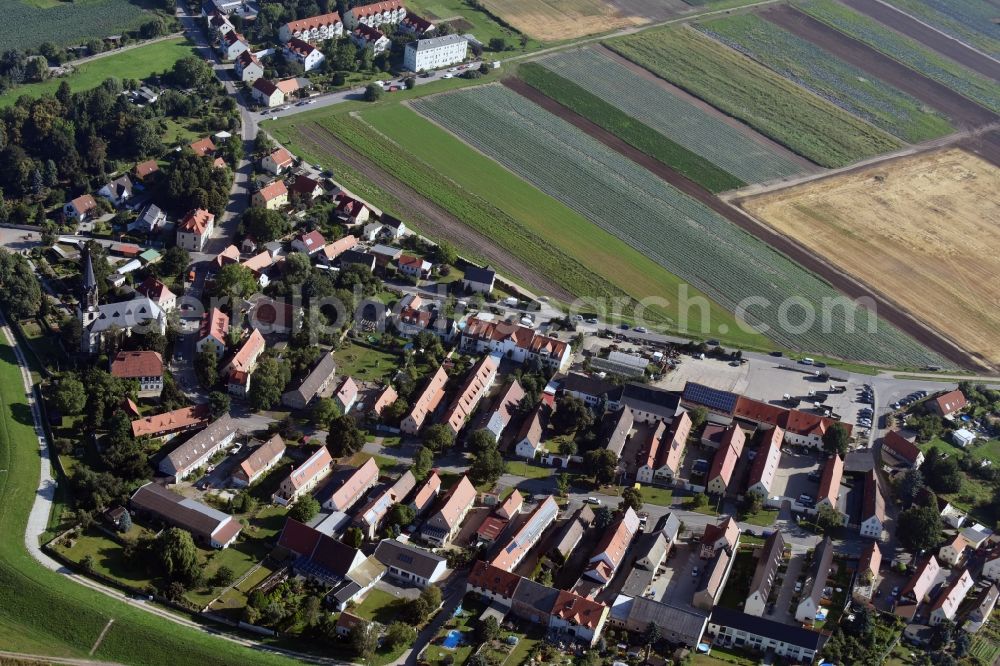 Aerial image Dresden - Center of the village of Altkaditz in the Kaditz part of Dresden in the state of Saxony