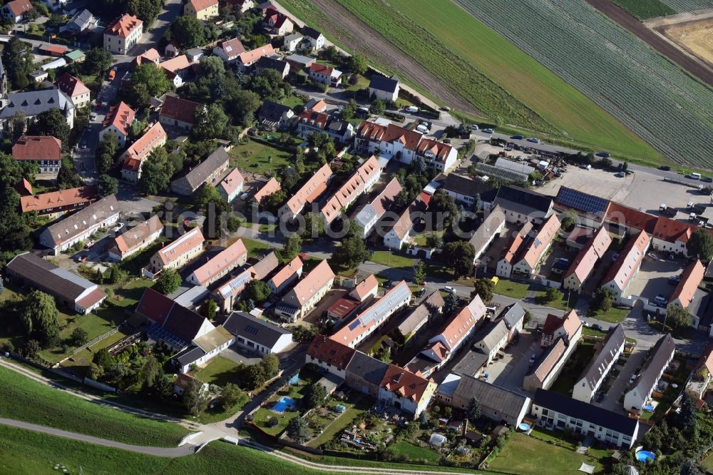 Aerial photograph Dresden - Center of the village of Altkaditz in the Kaditz part of Dresden in the state of Saxony