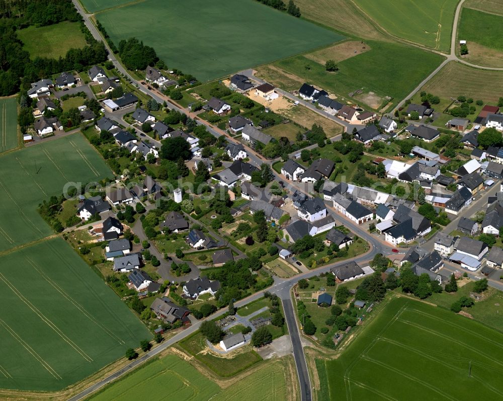 Altweidelbach from above - Village core in Altweidelbach in the state Rhineland-Palatinate