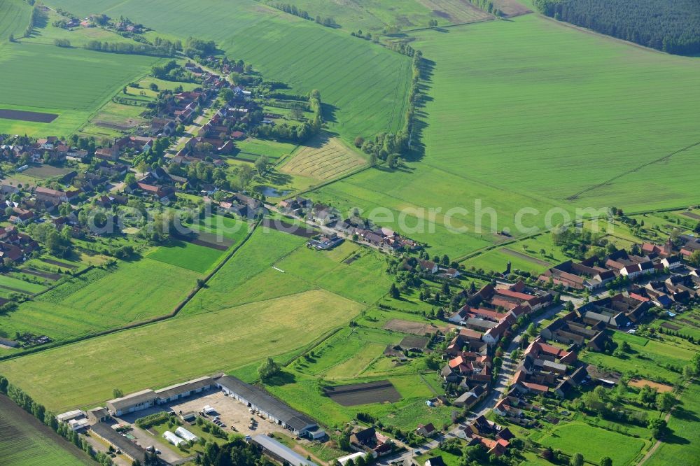 Aerial photograph Bardenitz, Treuenbrietzen - Village core in Bardenitz, Treuenbrietzen in the state Brandenburg