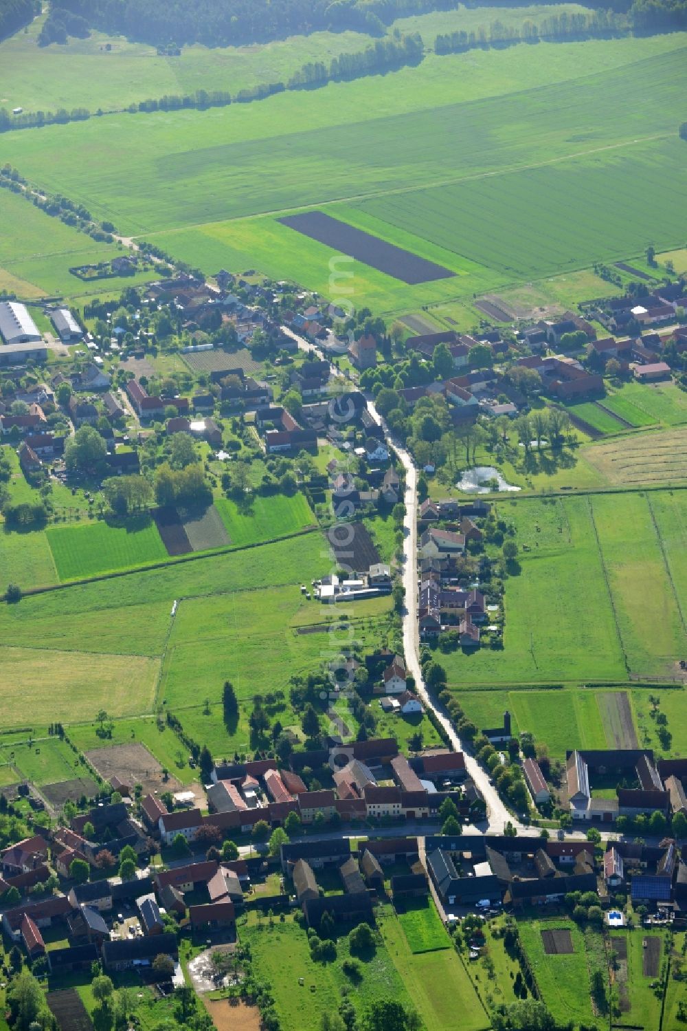 Aerial photograph Bardenitz, Treuenbrietzen - Village core in Bardenitz, Treuenbrietzen in the state Brandenburg