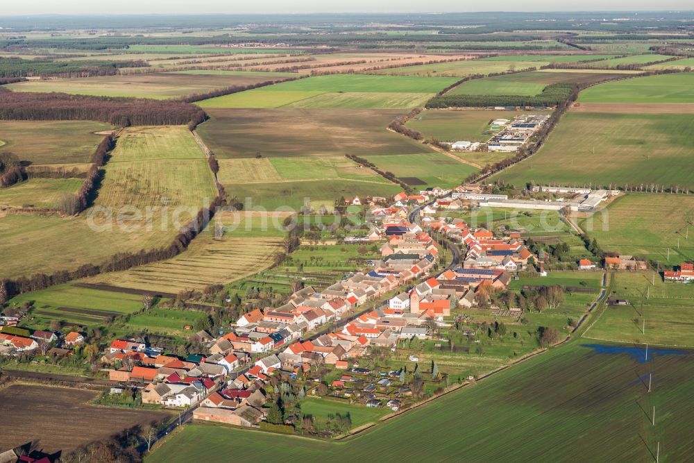 Aerial photograph Treuenbrietzen - Village core in Bardenitz, Treuenbrietzen in the state Brandenburg