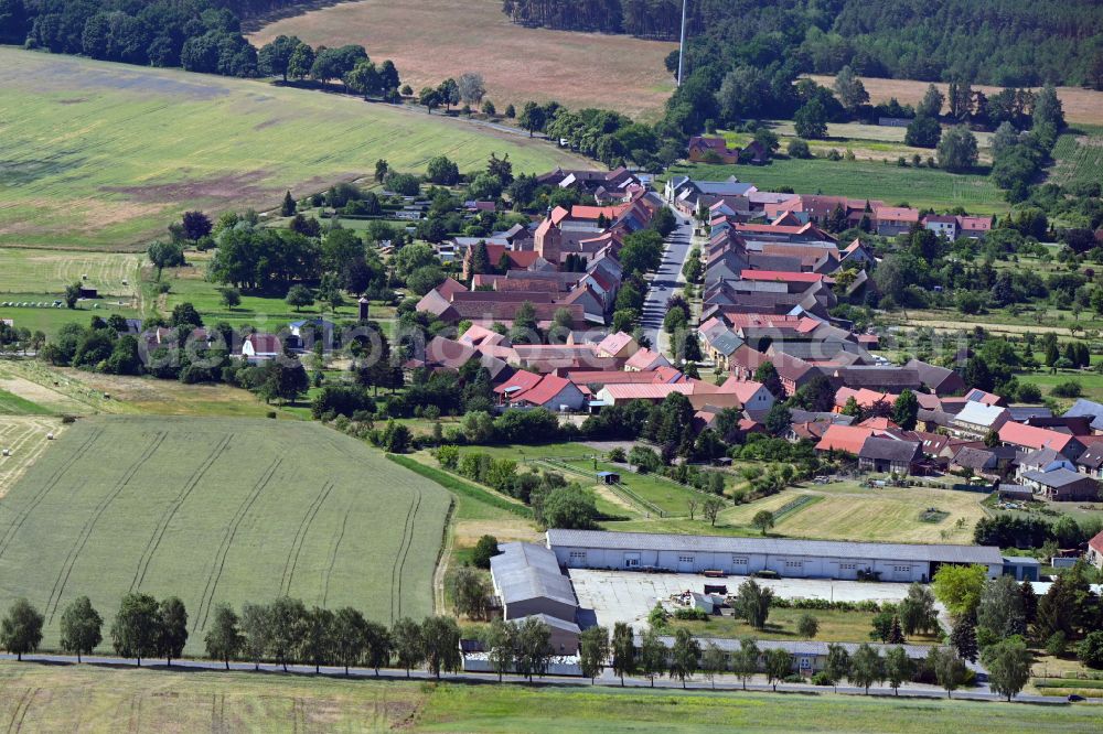 Aerial image Treuenbrietzen - Village core in Bardenitz, Treuenbrietzen in the state Brandenburg