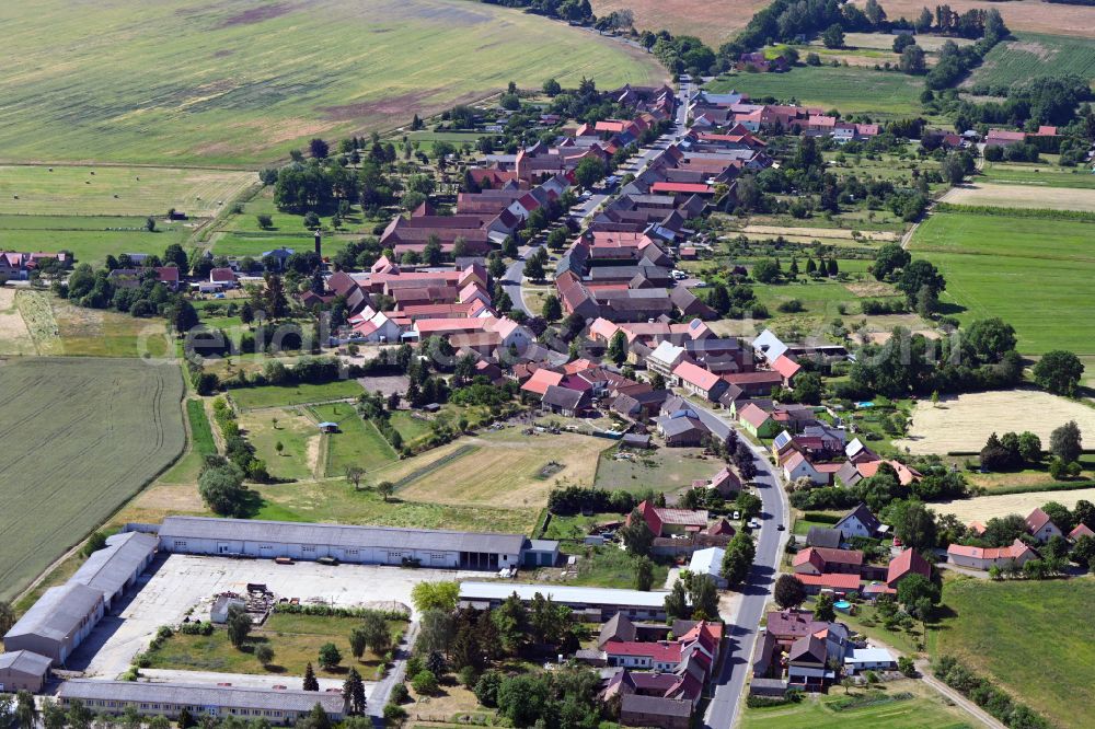 Treuenbrietzen from above - Village core in Bardenitz, Treuenbrietzen in the state Brandenburg