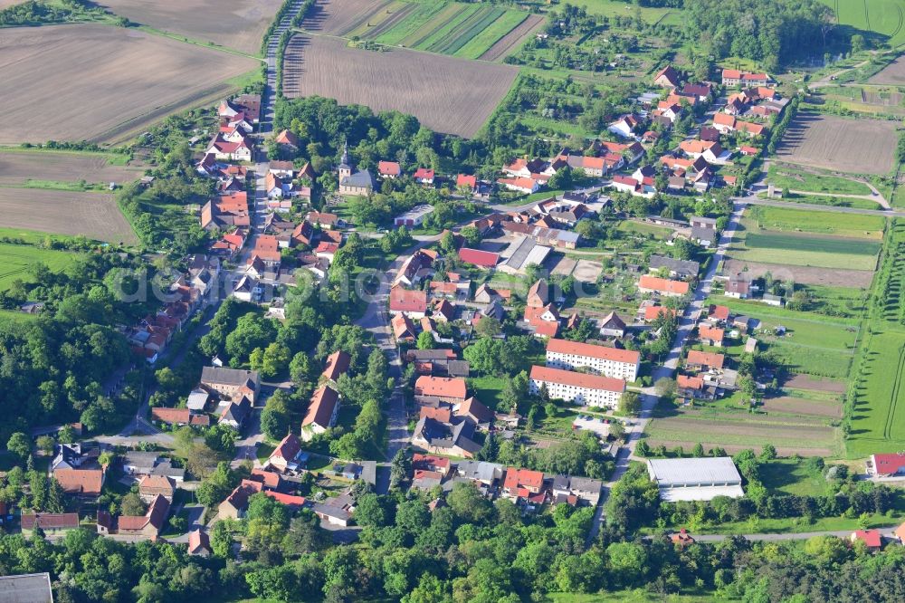 Aerial image Beichlingen - View of the village Beichlingen in Thuringia