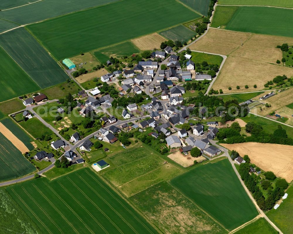 Belg from the bird's eye view: Village core in Belg in the state Rhineland-Palatinate