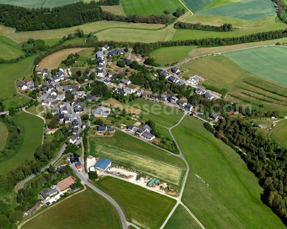 Belgweiler from above - Village core in Belgweiler in the state Rhineland-Palatinate