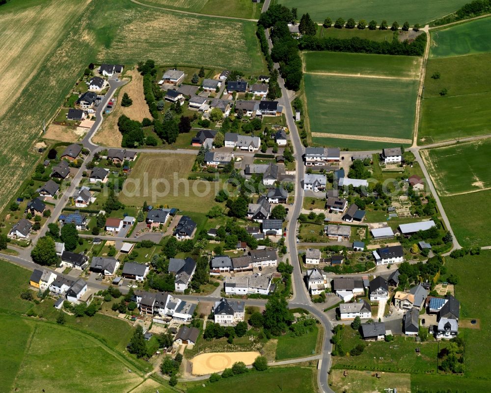 Benzweiler from the bird's eye view: Village core in Benzweiler in the state Rhineland-Palatinate