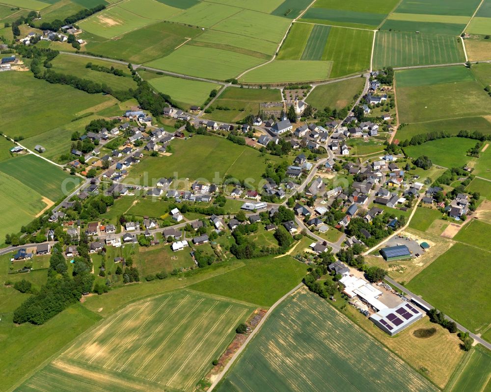 Aerial photograph Biebern - Village core in Biebern in the state Rhineland-Palatinate