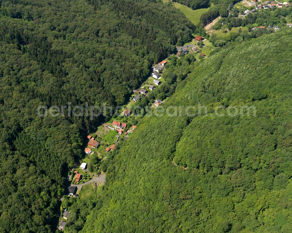 Brochenbach, Sankt Katharinen (Landkreis Neuwied) from the bird's eye view: Village core in Brochenbach, Sankt Katharinen (Landkreis Neuwied) in the state Rhineland-Palatinate