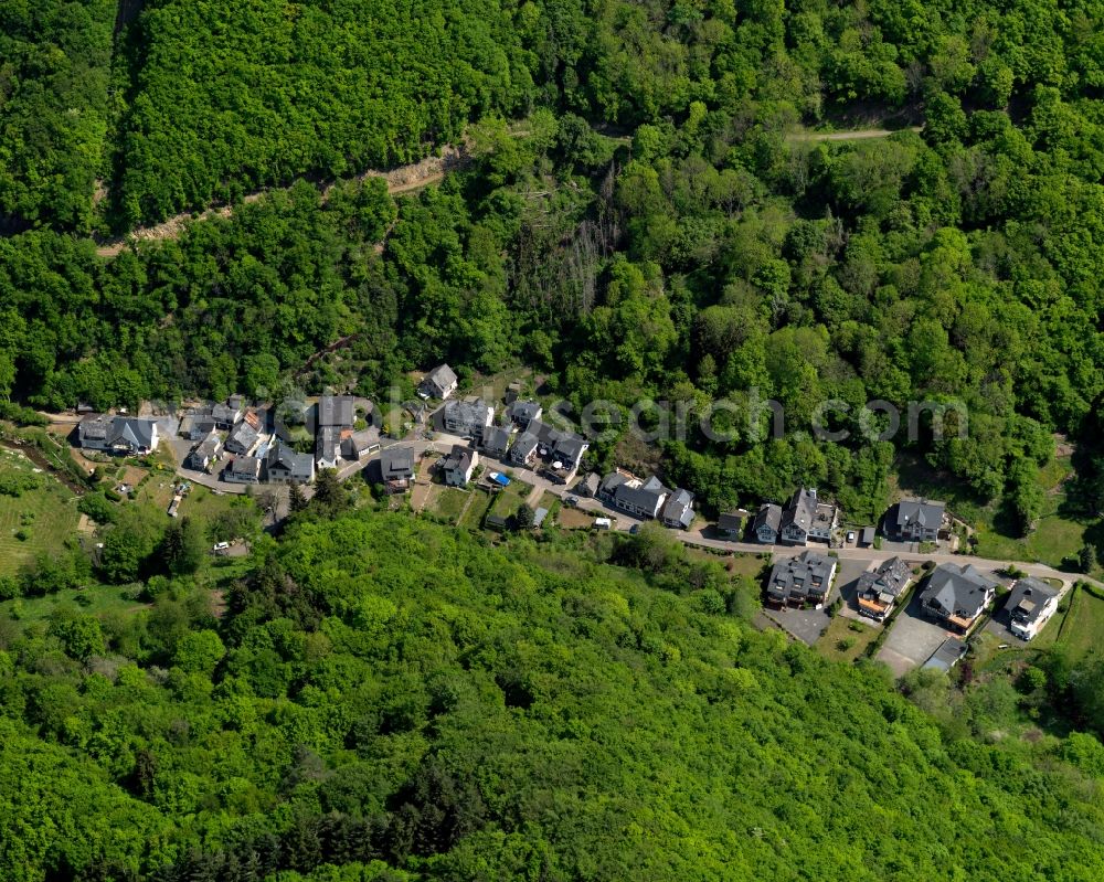 Brodenbach, Ehrenburgtal from above - Village core in Brodenbach, Ehrenburgtal in the state Rhineland-Palatinate