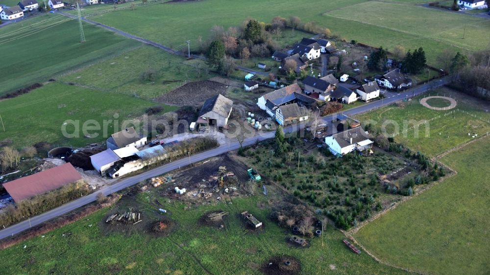 Hennef (Sieg) from the bird's eye view: Village center in Broich in the state North Rhine-Westphalia, Germany