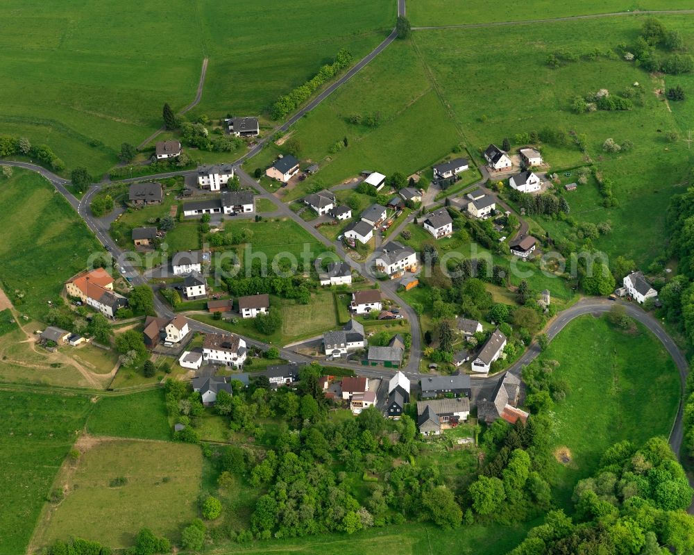 Aerial image Burbach - Village core in Burbach in the state Rhineland-Palatinate