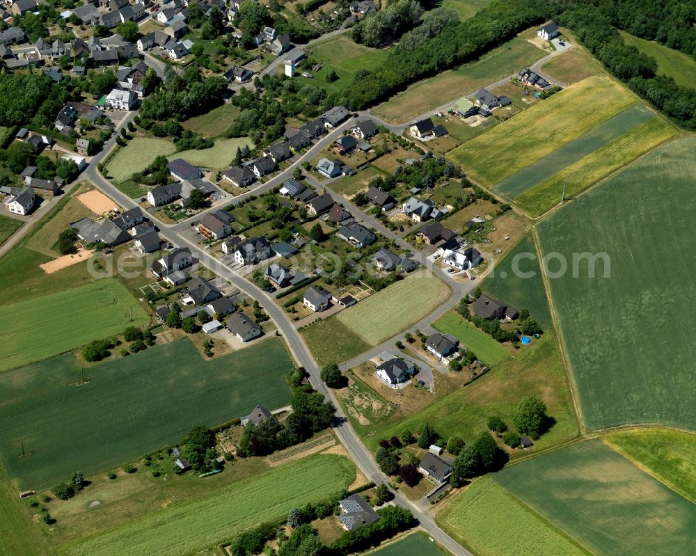 Aerial photograph Dünfus - Village core of in Duenfus in the state Rhineland-Palatinate