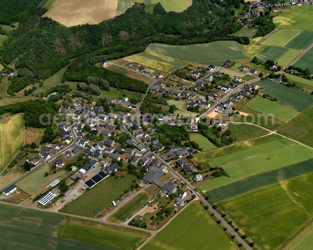 Dünfus from above - Village core of in Duenfus in the state Rhineland-Palatinate