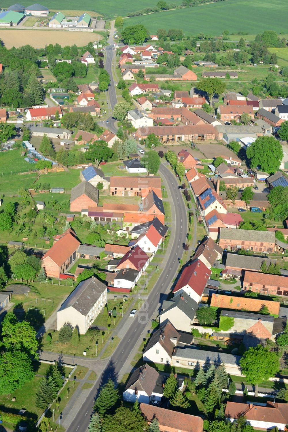 Aerial photograph Dossow, Wittstock/Dosse - Village core in Dossow, Wittstock/Dosse in the state Brandenburg