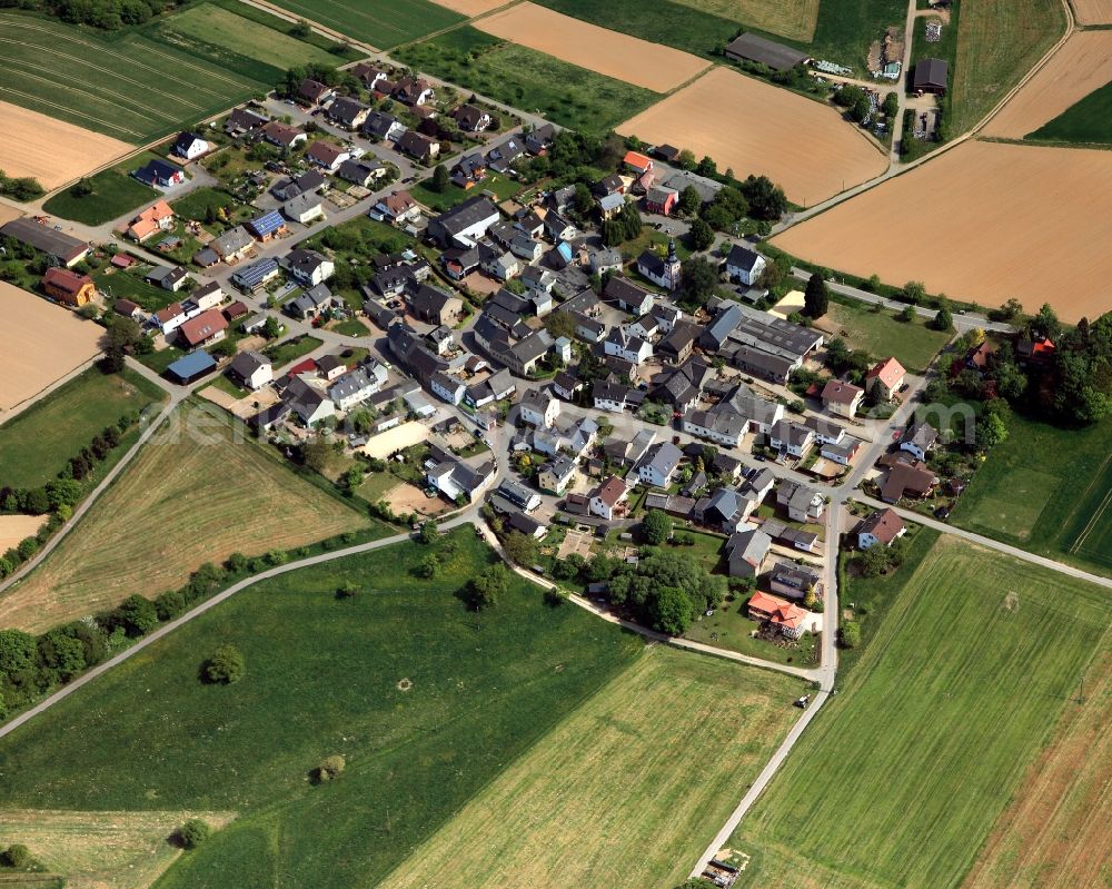 Aerial photograph Dornholzhausen - Village core in Dornholzhausen in the state Rhineland-Palatinate