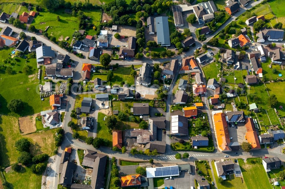 Aerial photograph Drewer - Village core in Drewer in the state North Rhine-Westphalia