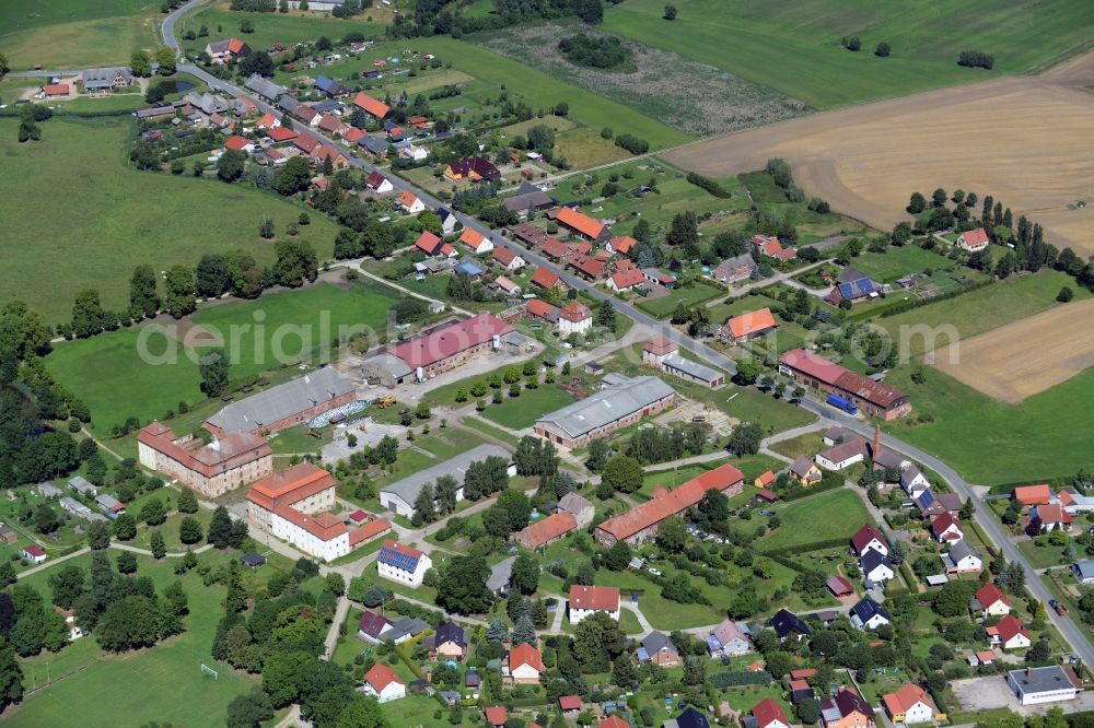 Faulenrost from the bird's eye view: Village core in Faulenrost in the state Mecklenburg - Western Pomerania