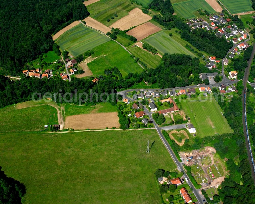 Aerial image Bonaforth - Agricultural land and field boundaries surround the settlement area of the village in Bonaforth in the state Lower Saxony, Germany