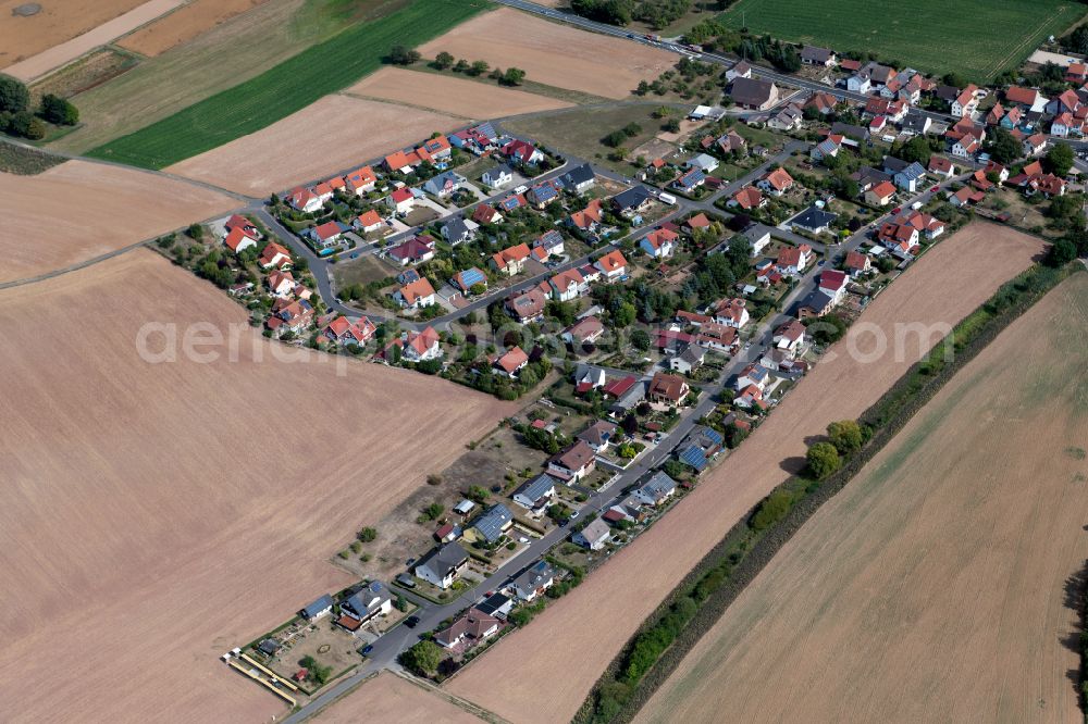 Aerial image Höllrich - Agricultural land and field boundaries surround the settlement area of the village in Höllrich in the state Bavaria, Germany